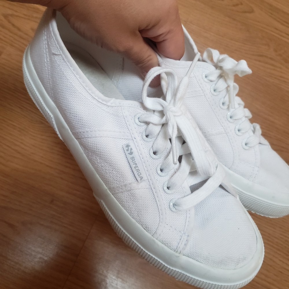 Superga Women's White Canvas Sneakers - Picture 2 of 5